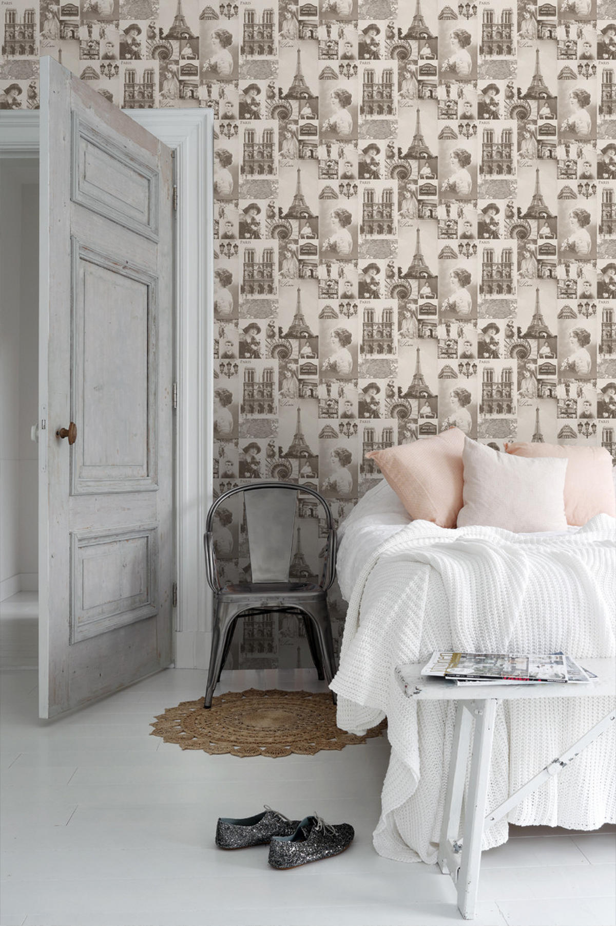 TAPETE Paris Ansicht 53 cm x 10.05 m - Braun, Papier (53/1000cm) - ESTAhome