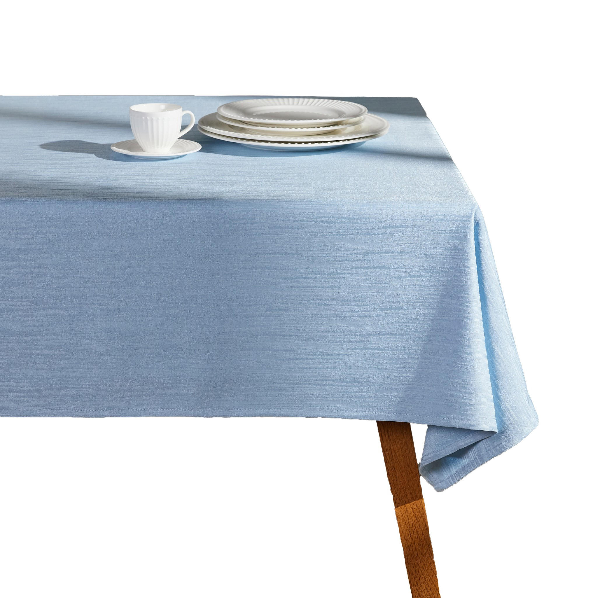 TISCHDECKE Scilio - Hellblau, Textil (160cm) - home&you