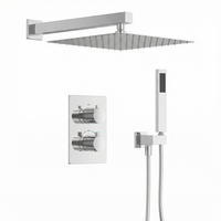 DUSCHARMATUR SFS-5010 Chrom, Unterputz, Thermostat, 300-mm-Kopfbrause, Handbrause, 400-mm-Duscharm, 1500-mm-Schlauch - Chromfarben, Metall (30/21/40cm) - Everstein