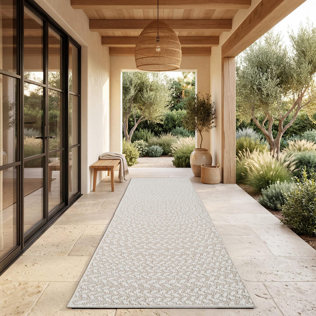 OUTDOORTEPPICH 80/250 cm Waregem 630 - Creme, Kunststoff (80/250cm) - Paco Home