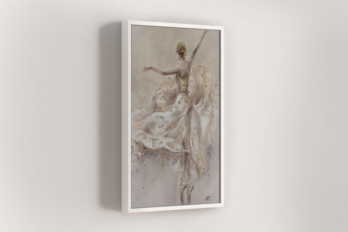 ACRYLBILD HANDGEMALT 60/90 cm - Beige, Holz/Textil (1.58/90cm) - KUNSTLOFT