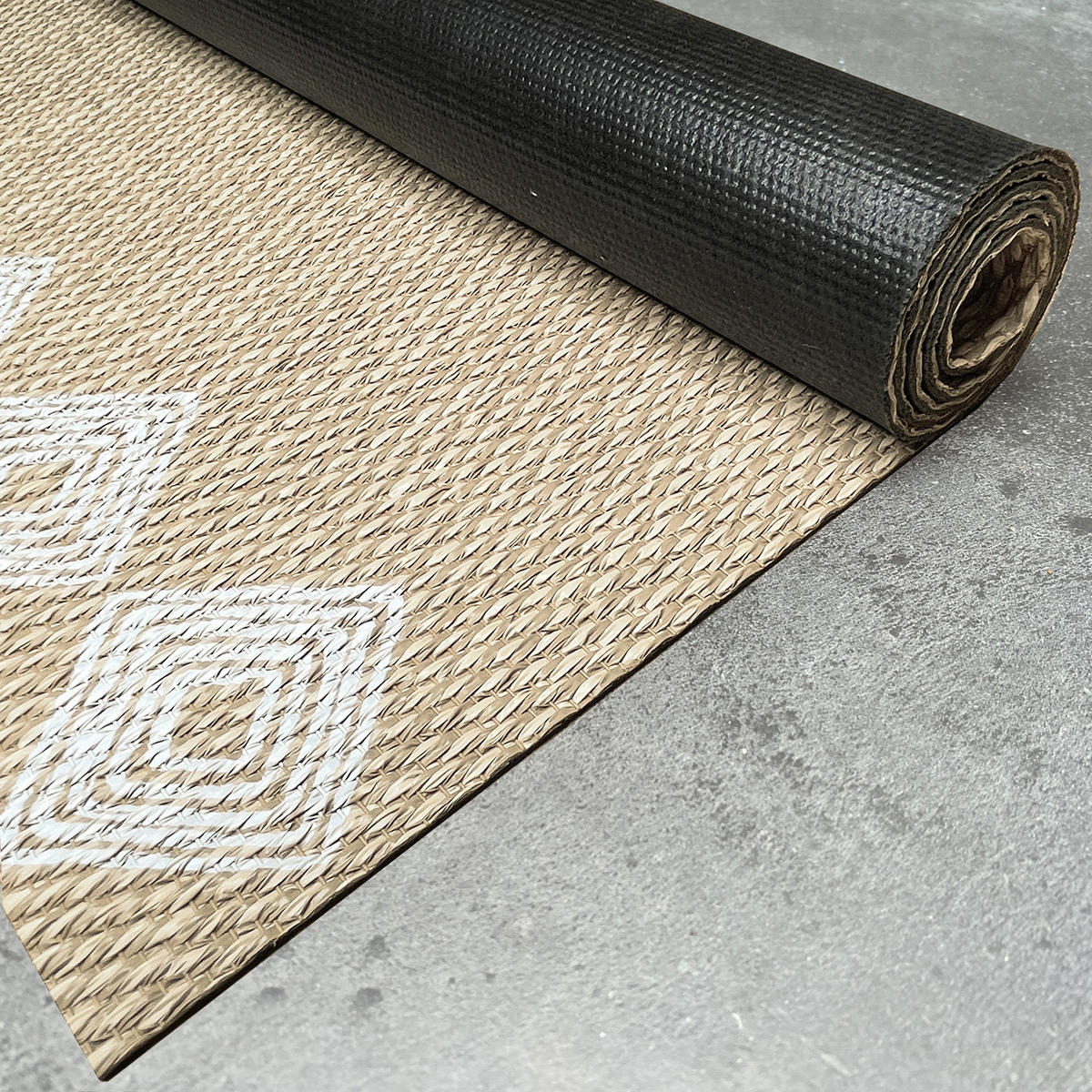 TEPPICH Premium en Vinyle Weiße ethnische 60x90 cm - Buchefarben, Kunststoff (60/90cm) - STORESDECO