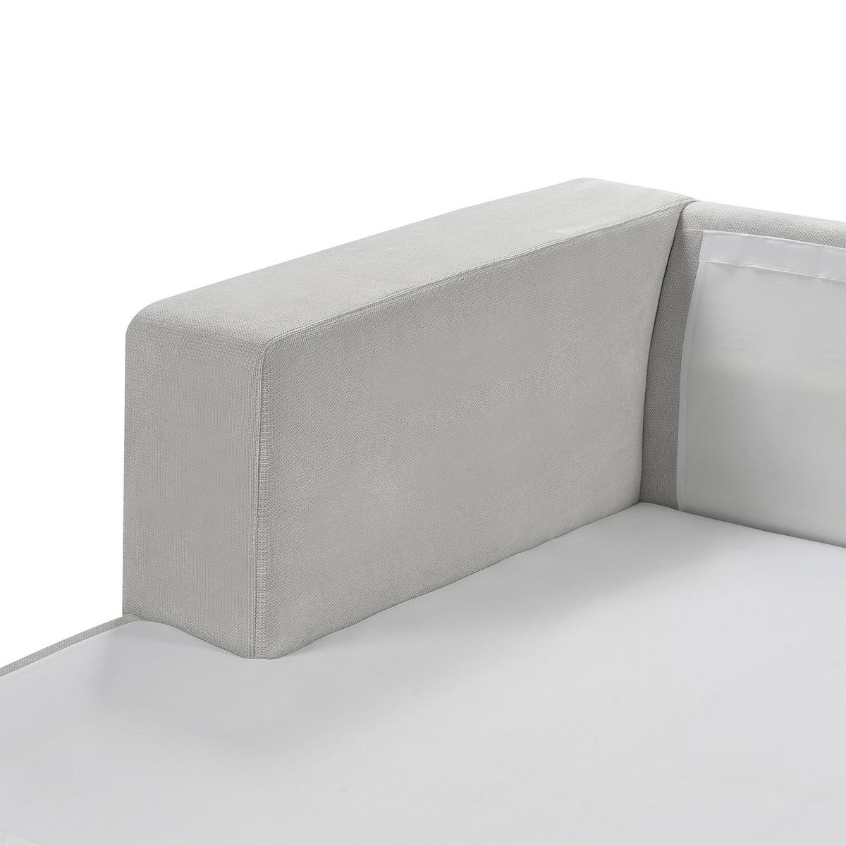 3-SITZER-ECKSOFA hellgrau linksseitig Lofoten - Schwarz/Grau, Textil (250/190cm) - Beliani