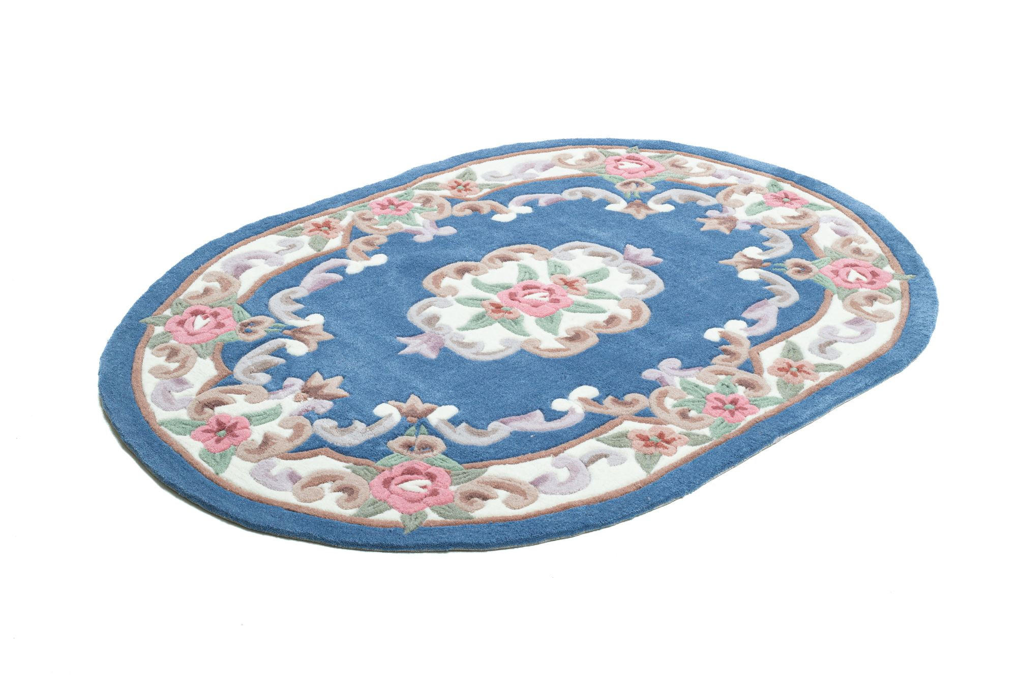 HANDTUFTTEPPICH Ming 120x170 cm - Blau, Textil (120/170cm) - THEKO