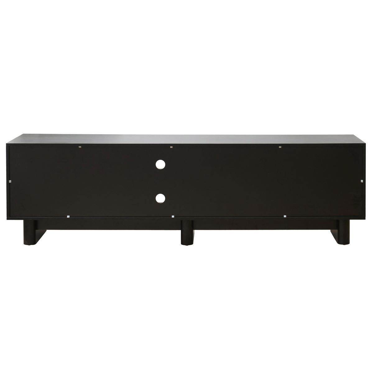 TV-SCHRANK, Schwarz - Schwarz, Holz (40/58/200cm) - Oviala