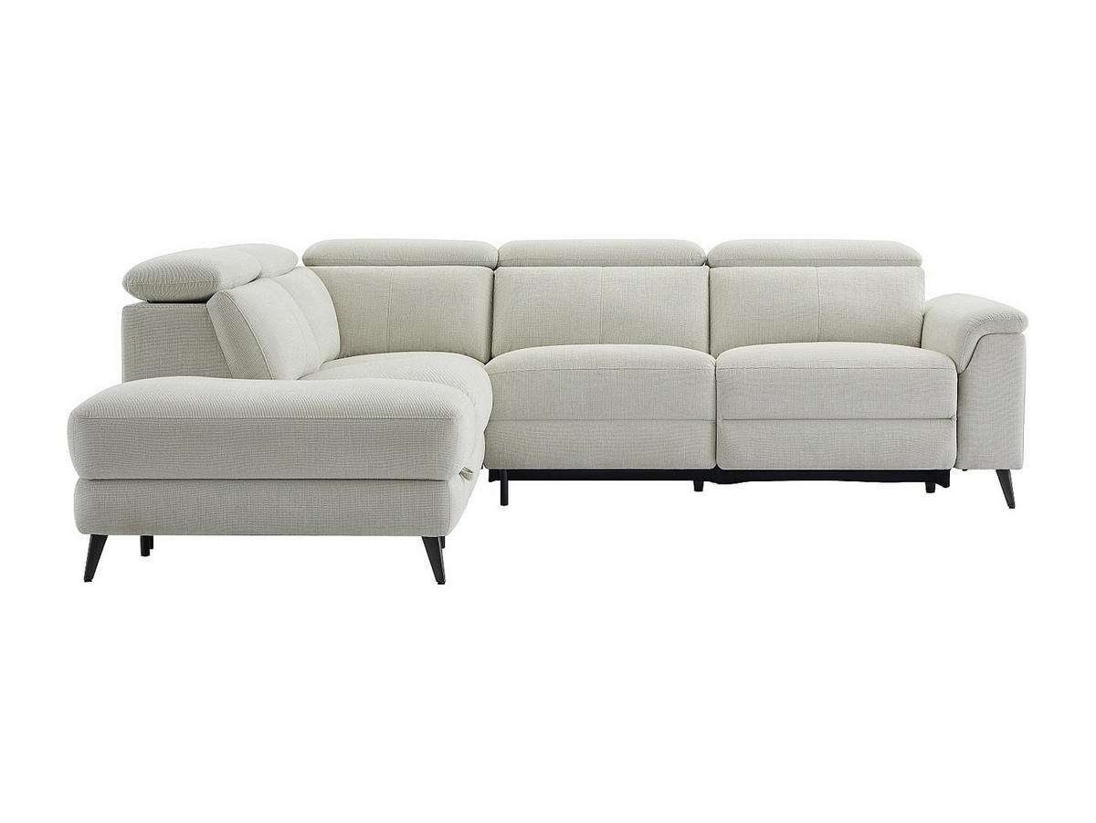 ECKSOFA Relaxsofa elektrisch - Stoff - Ecke Links - Beige - MAKORO - Beige, Textil (274/228cm) - Vente-Unique