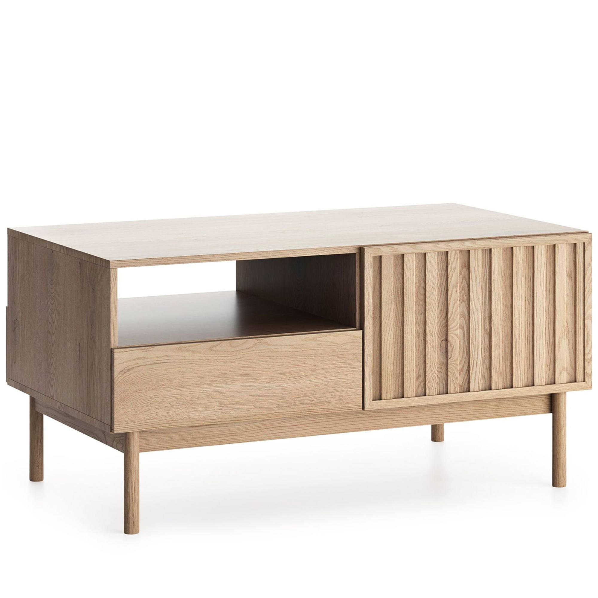 Konsimo® Kaffeetisch Eiche 106x53x64 cm
