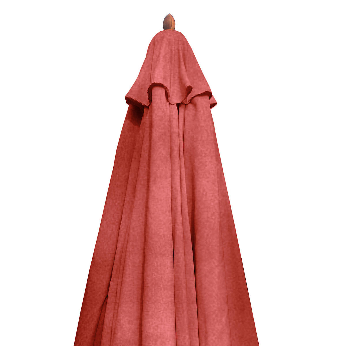 SONNENSCHIRM - Eukalyptus massiv / Polyester - Terracotta, Holz/Textil (200/200cm) - home24