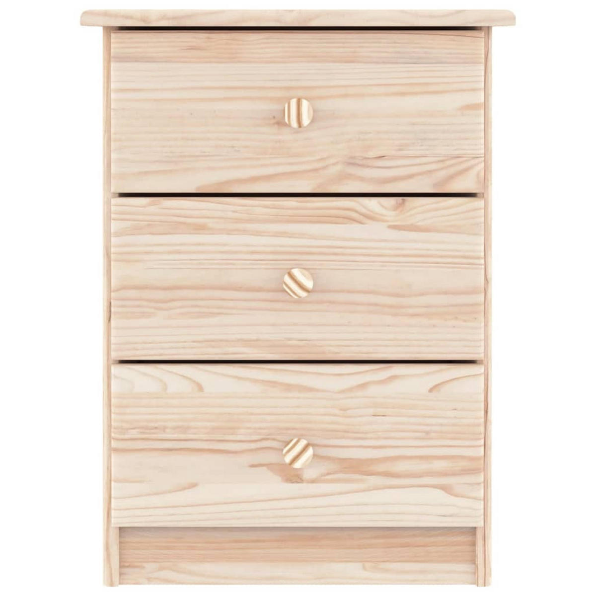 NACHTTISCH Natur 41/35/55,5 Cm Massivholz Kiefer - Braun, Holz (35/55.5/41cm) - vidaXL