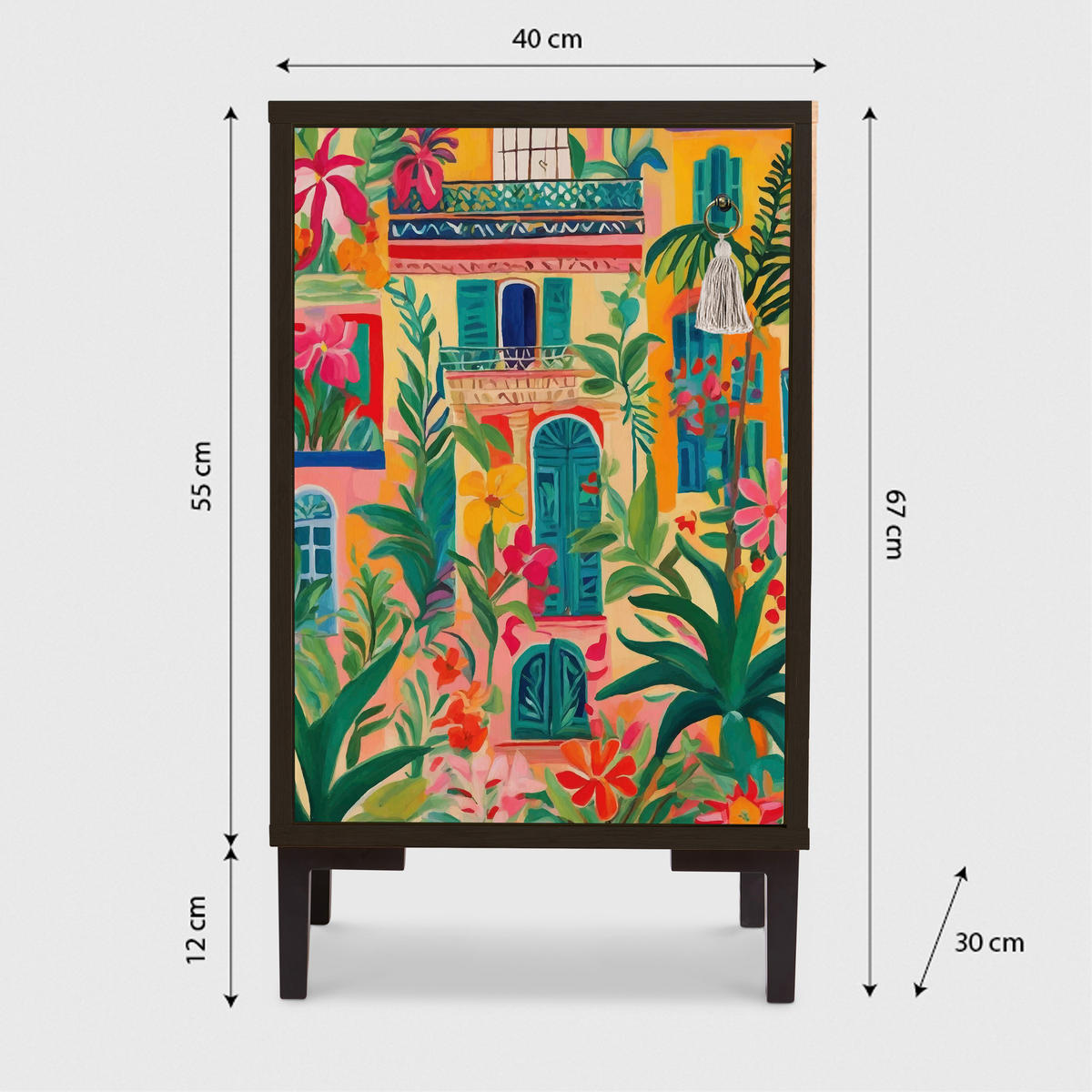 NACHTTISCH aus MDF mit PARADISE - Grün, Holzwerkstoff (30/65/40cm) - RNT By Really Nice Things