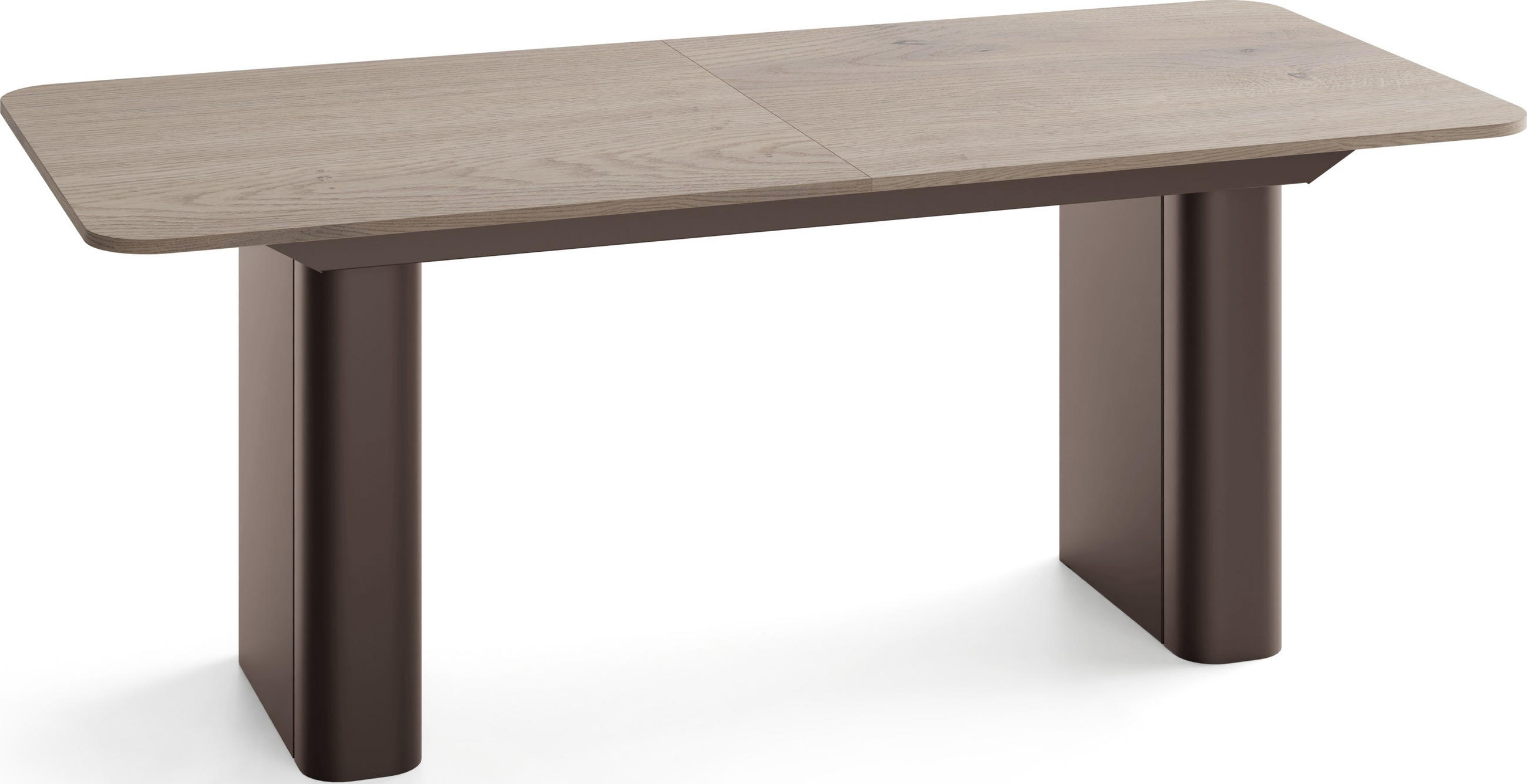 ESSTISCH Riven rechteckig ausziehbar verlängerbar mit Butterfly-Auszug, Eiche Braun 180-276/90/76 cm - Greige/Braun, Holzwerkstoff/Metall (90/276/76cm) - WFL GROUP