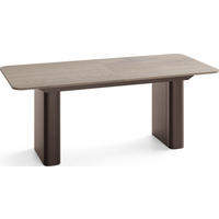ESSTISCH Riven rechteckig ausziehbar verlängerbar mit Butterfly-Auszug, Eiche Braun 180-276/90/76 cm - Greige/Braun, Holzwerkstoff/Metall (90/276/76cm) - WFL GROUP