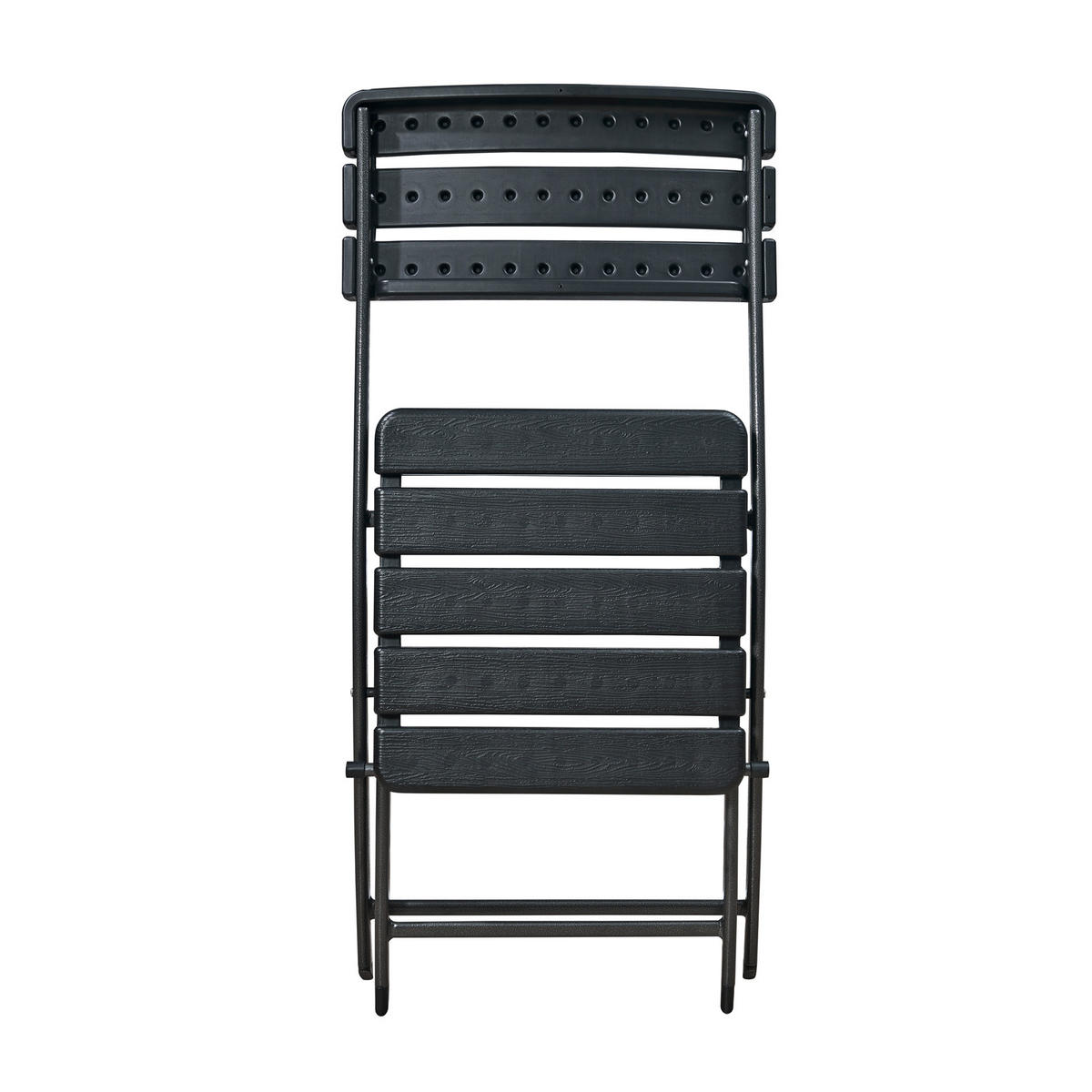 GARTENSTUHL klappbar Schwarz (2er Set) - Schwarz, Metall (45/83/53cm) - SVITA