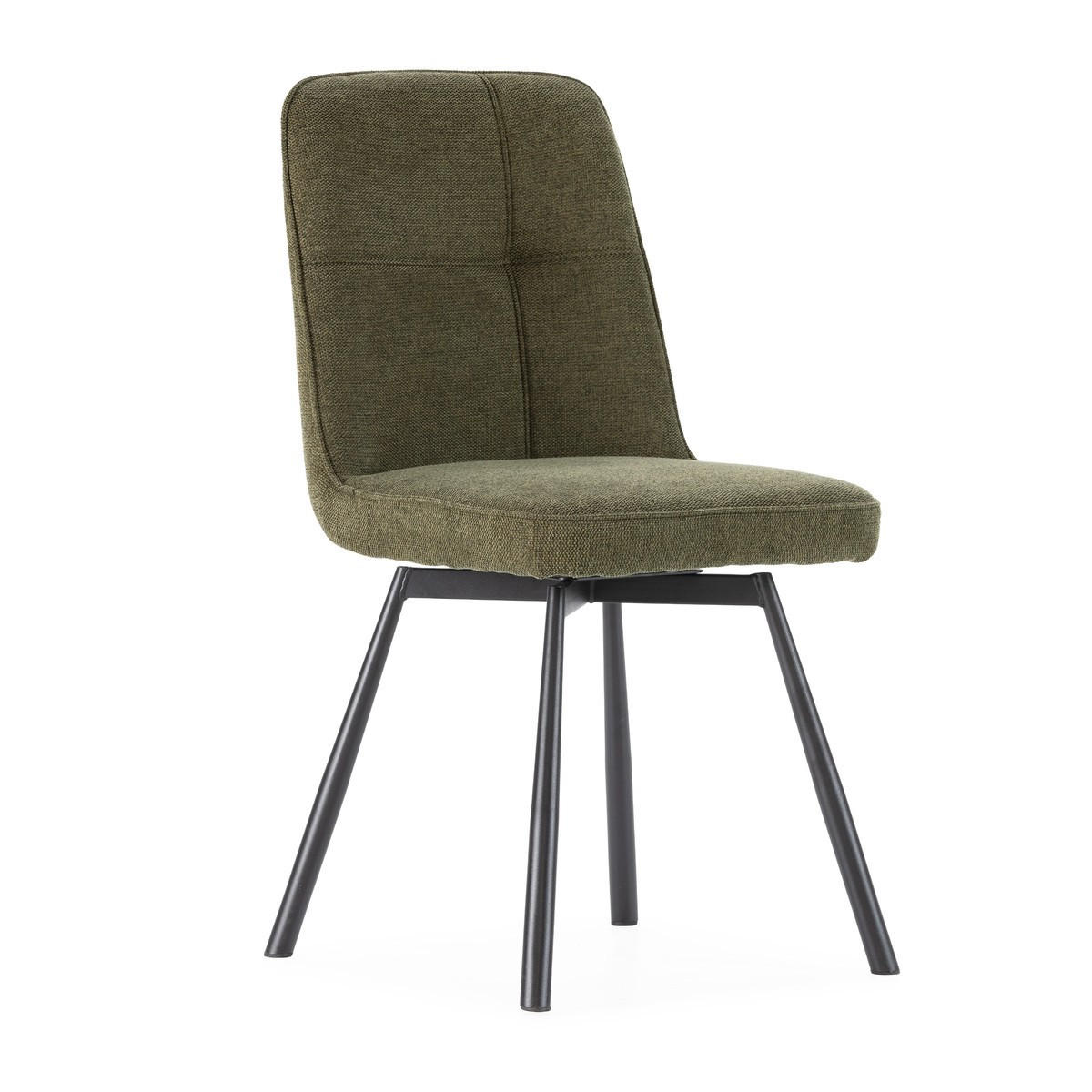 ESSZIMMERSTÜHLE 4er Set 56/46/49,5 cm - Grün, Textil (56/49.5/75.5cm) - Calicosy