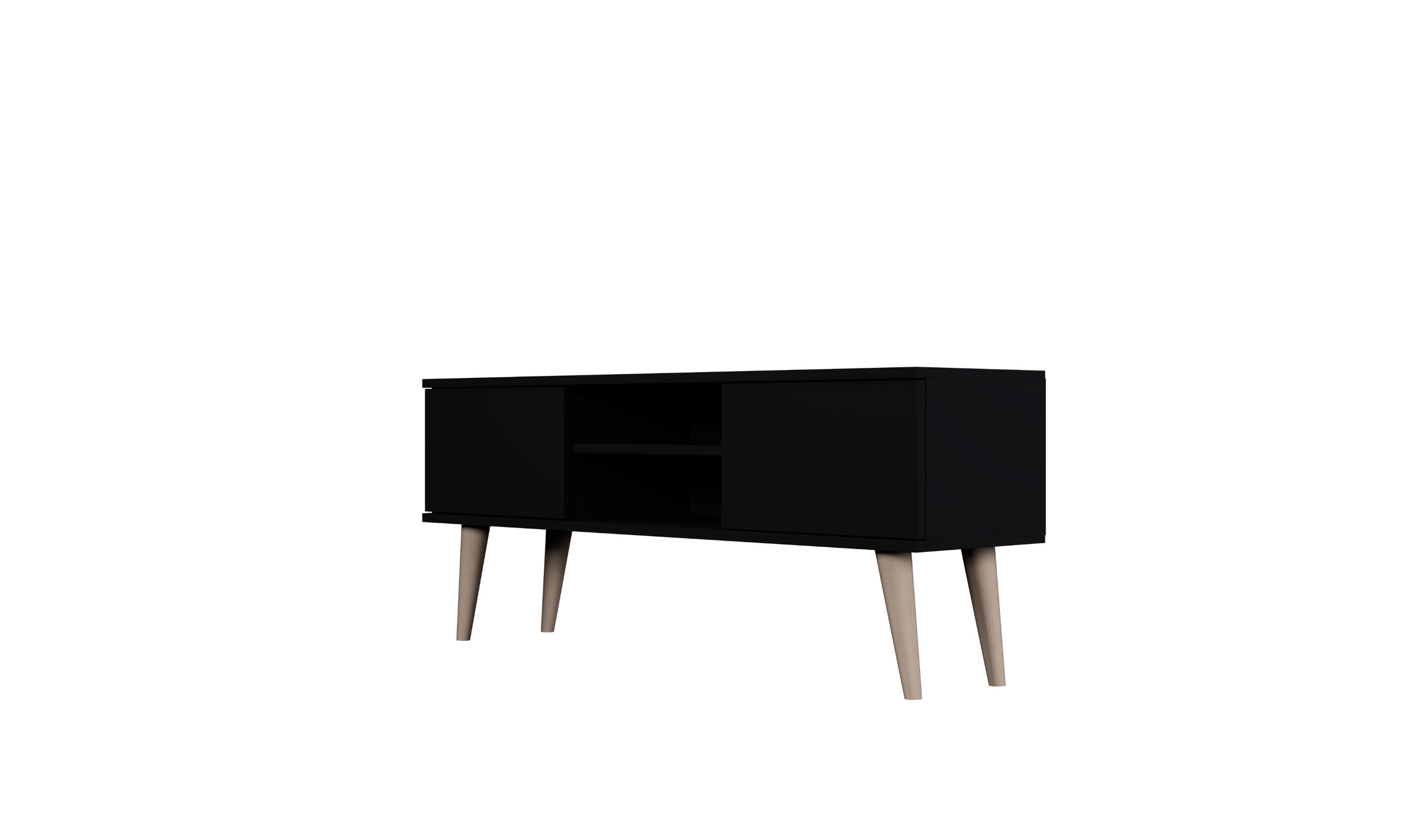 LOWBOARD Toronto 35/55,2/120 cm - Schwarz, Holzwerkstoff (35/55/120cm) - Kocot Kids