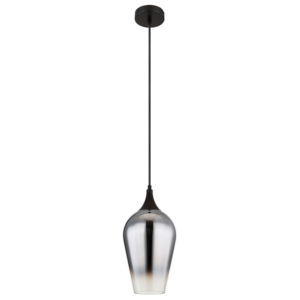 HÄNGELEUCHTE Glas Schwarz Verchromt - Schwarz, Glas (18/18/120cm) - Globo Lighting