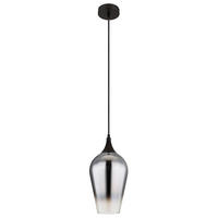 HÄNGELEUCHTE Glas Schwarz Verchromt - Schwarz, Glas (18/18/120cm) - Globo Lighting