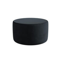 POUF Samt Stoff Blau - Blau/Rot, Kunststoff/Textil (81/46/81cm) - Makamii