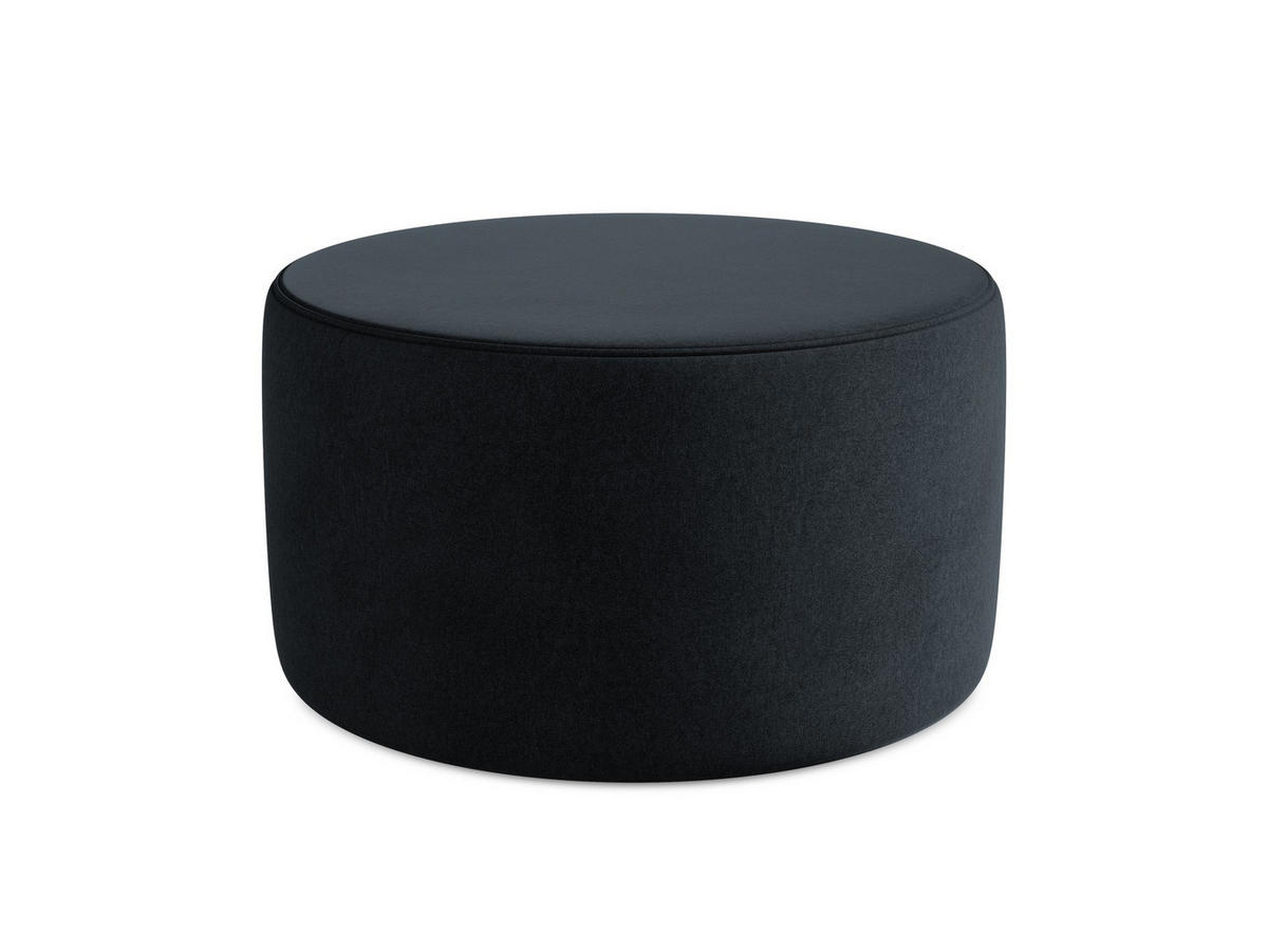 POUF Samt Stoff Blau - Blau/Rot, Kunststoff/Textil (81/46/81cm) - Makamii