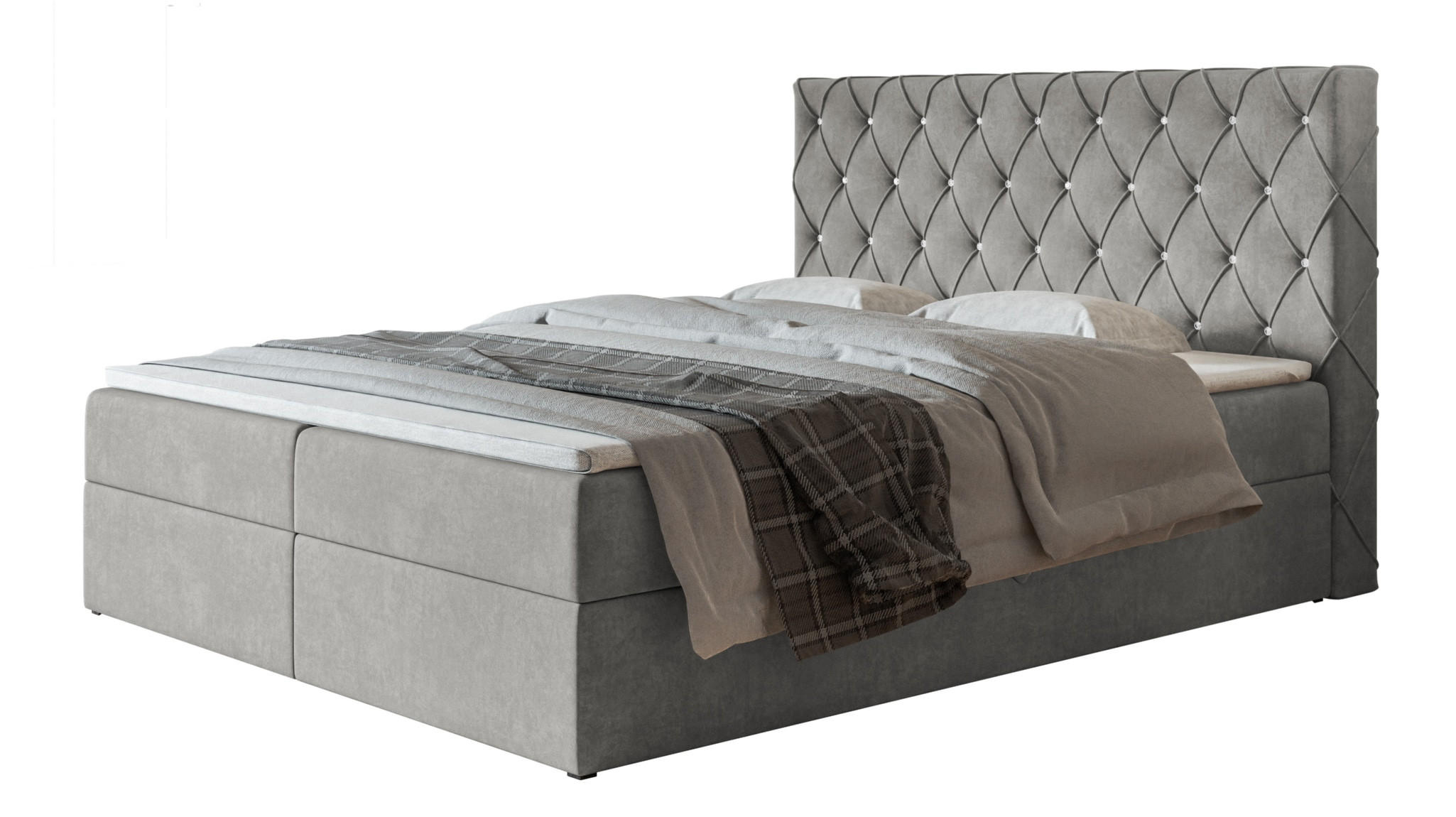 Alpi-Möbel Boxbett Grau 180x200 cm