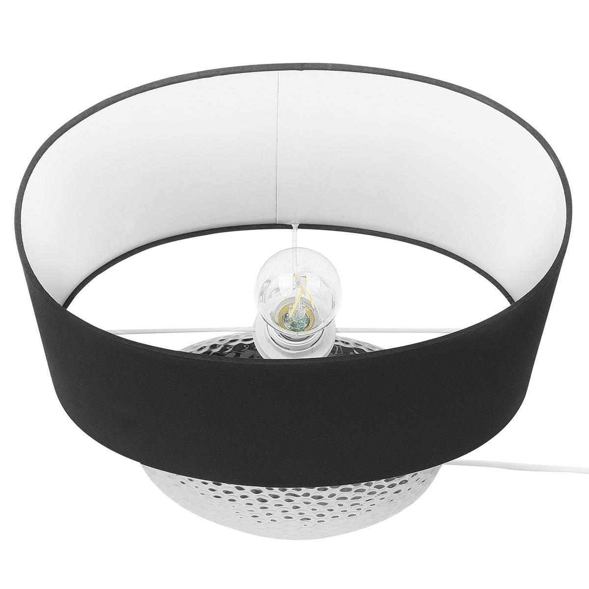 TISCHLAMPE Nasva 35/35/51 cm - Silberfarben, Keramik (35/35/51cm) - Beliani