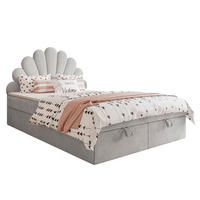 KONTINENTALBETT ASHLEY II mit Federkernmatratze 120x200 cm, Stoff: Jasmine 81, Topper: nein - Grau, Textil (120/200cm) - Lookway