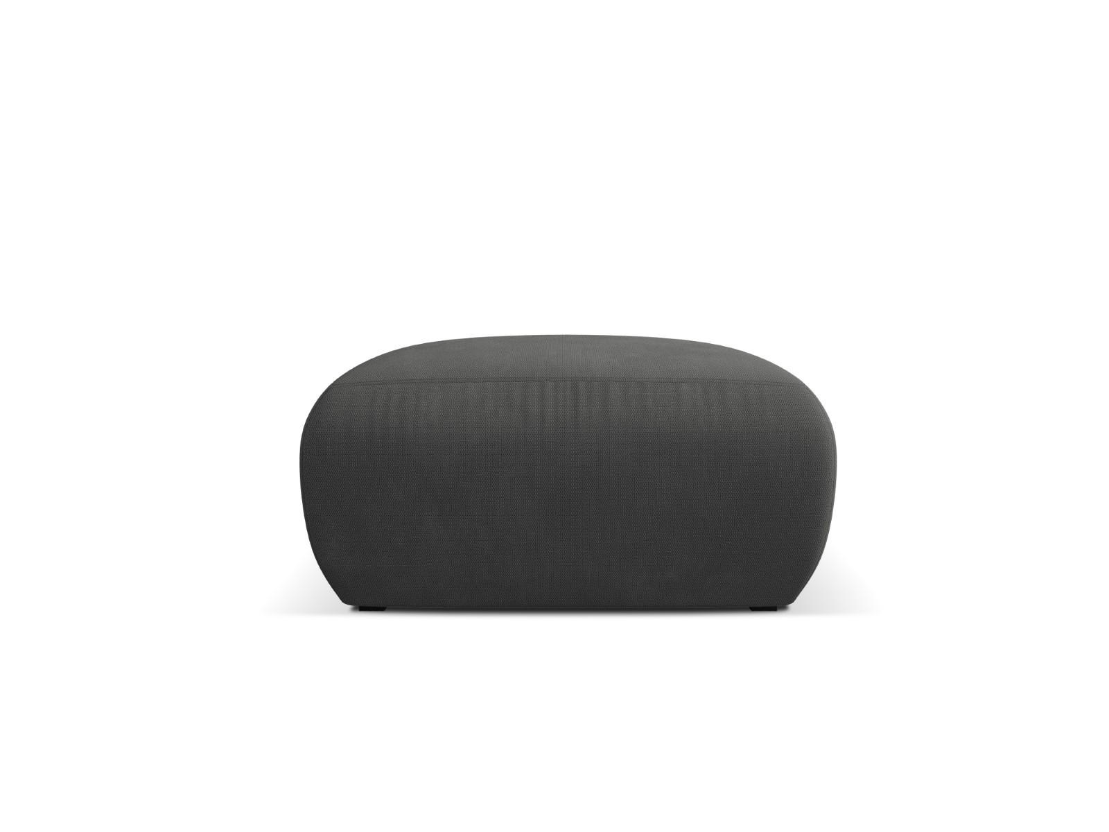 POUF Molino aus strukturiertem Stoff dunkelgrau - Dunkelgrau, Textil (75/36/75cm) - Micadoni
