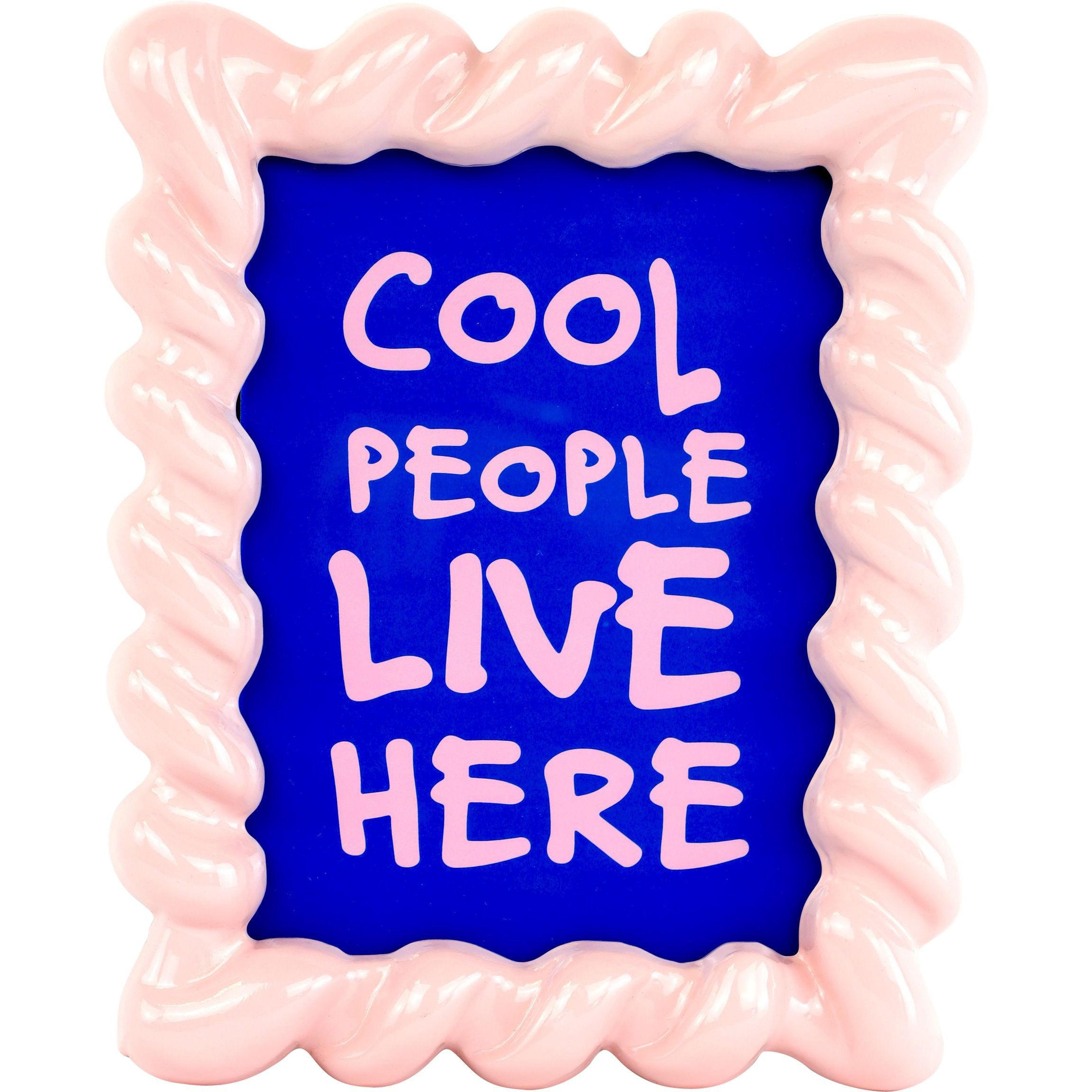 DEKOOBJEKT Cool People 17/23/3 cm - Rosa, Glas (17/3/23cm) - FURNARO