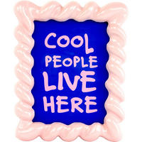 DEKOOBJEKT Cool People 17/23/3 cm - Rosa, Glas (17/3/23cm) - FURNARO