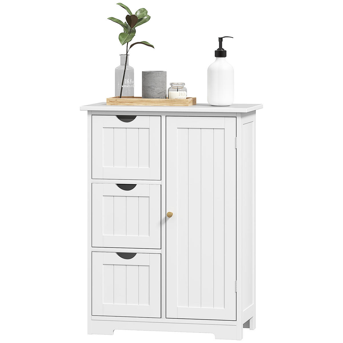 BADEZIMMERSCHRANK DE-10367 Weiß - Weiß, Holzwerkstoff (30/80/60cm) - ComfortXL