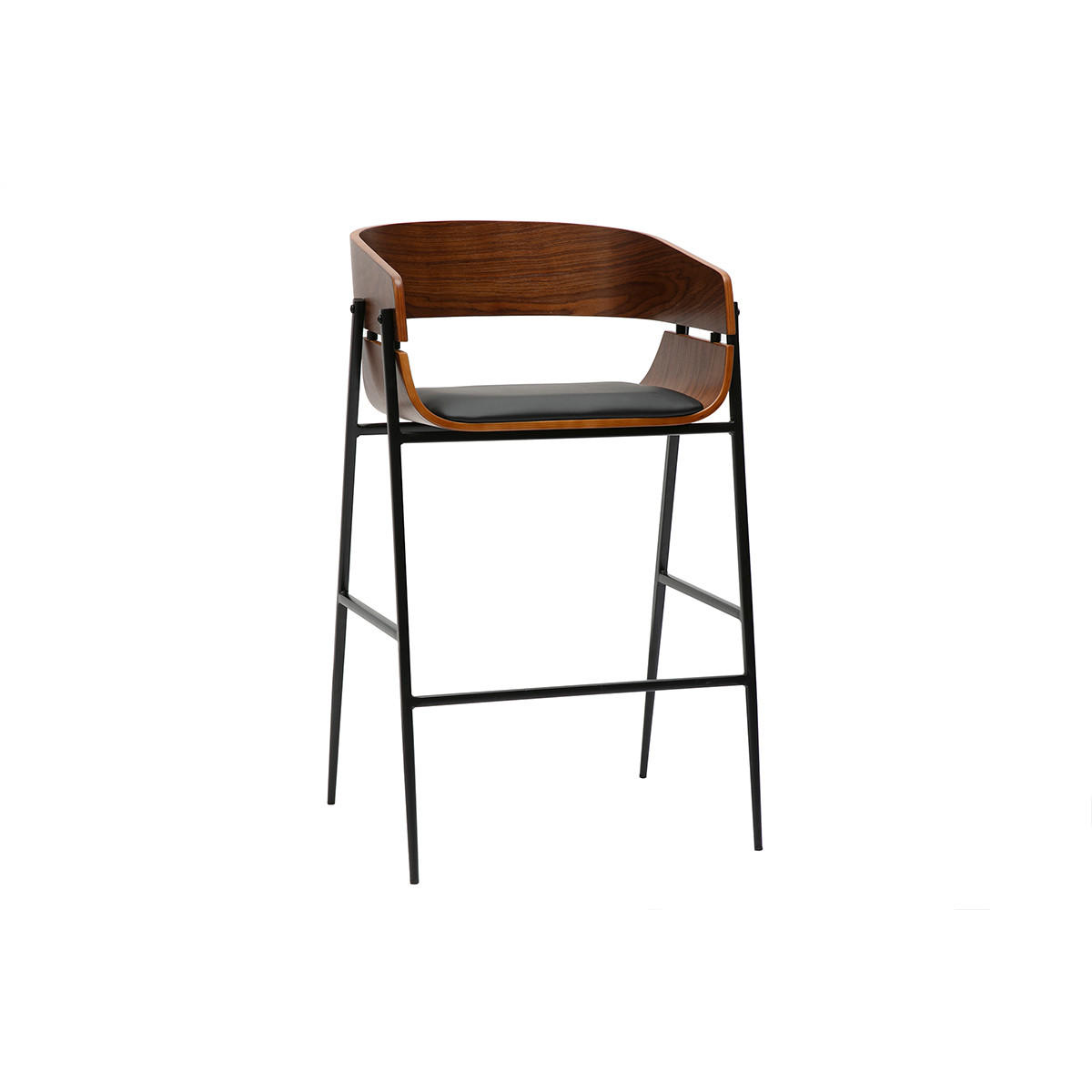 Thumbnail - Miliboo Barhocker, Dunkelbraun, Holz, 52.5x90.2x54 cm, Esszimmer, Barmöbel, Barhocker