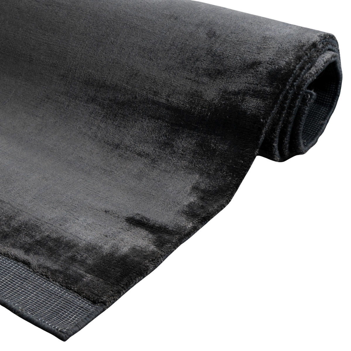 TEPPICH VISKOSE HANDGEWEBT BAMBOO 160/230 Anthrazit - Anthrazit, Naturmaterialien (160/230cm) - Consilio Concept