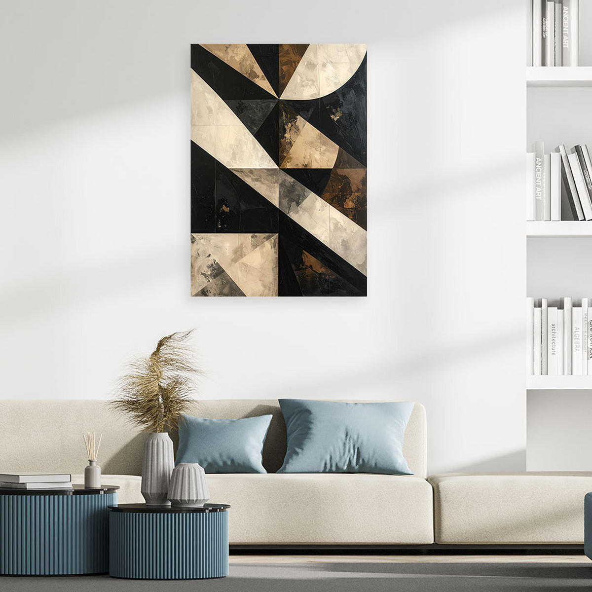 LEINWANDBILD Abstraktion 70x100cm - Beige, Textil (70/100cm) - Feeby