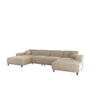 WOHNLANDSCHAFT Gloria In Scala - Beige, Holzwerkstoff/Textil (378/73/165cm) - Fun Möbel