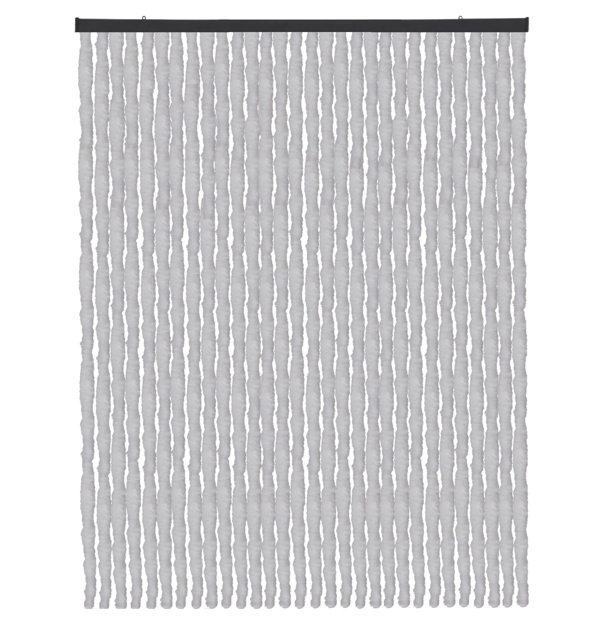 FLAUSCHVORHANG (120x200 cm) Türvorhang in "Hellgrau" - Hellgrau, Kunststoff (120/2/200cm) - Arsvita