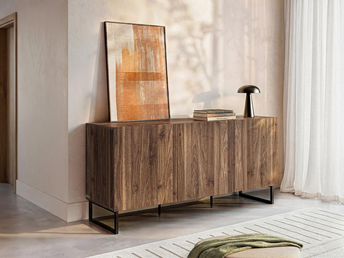 SIDEBOARD - 140 cm x 40 cm - holz - naturfarben dunkel Cevania - Braun, Holz (140/66/40cm) - Vente-Unique
