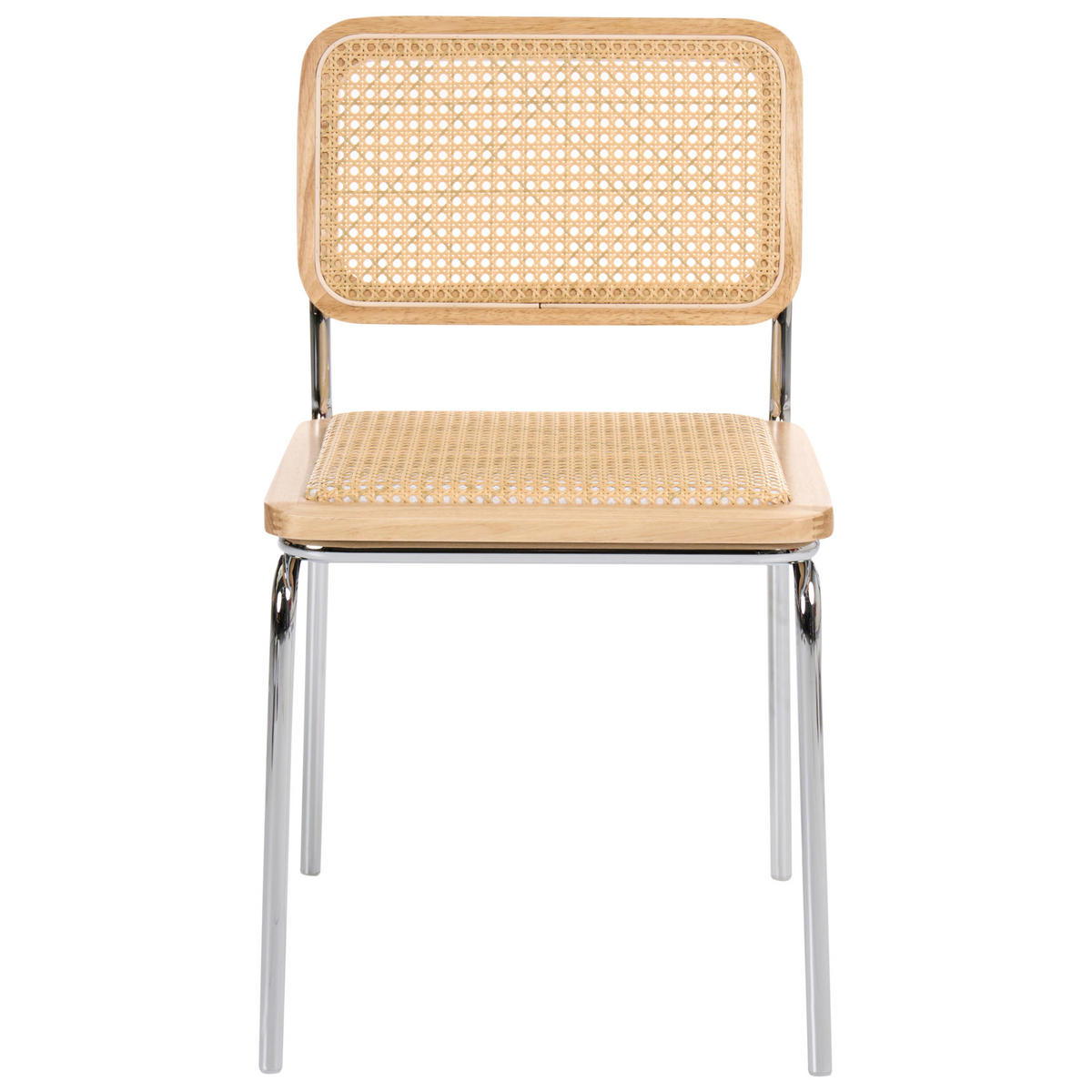 ESSZIMMERSTUHL 2er-Set Polyrattan Hellbraun Corvallis - Hellbraun, Kunststoff (48/83/58cm) - Beliani