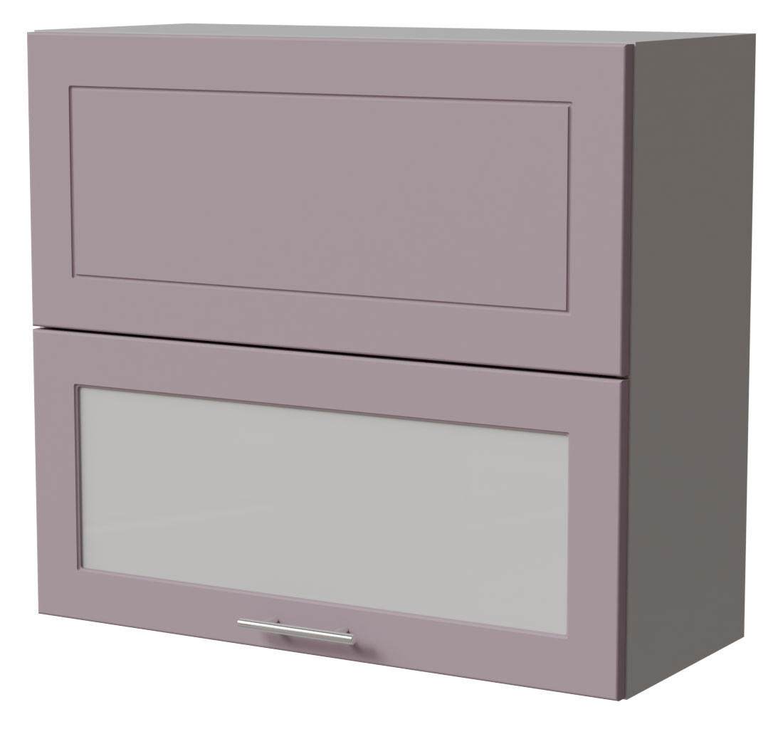 KLAPPHÄNGESCHRANK Bari W8BS/80-AV Grau / RAL 4009 pastellviolett 80 / 32,5 / 72cm - Violett/Grau, Holz/Holzwerkstoff (80/72/32.5cm) - Feldmann-Wohnen