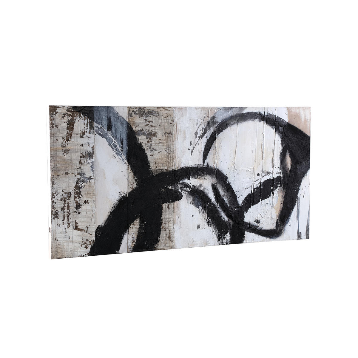 WANDPANEEL Jor Schwarz 120/3.5/60cm - Schwarz, Kunststoff (3.5/60/120cm) - PTMD Collection