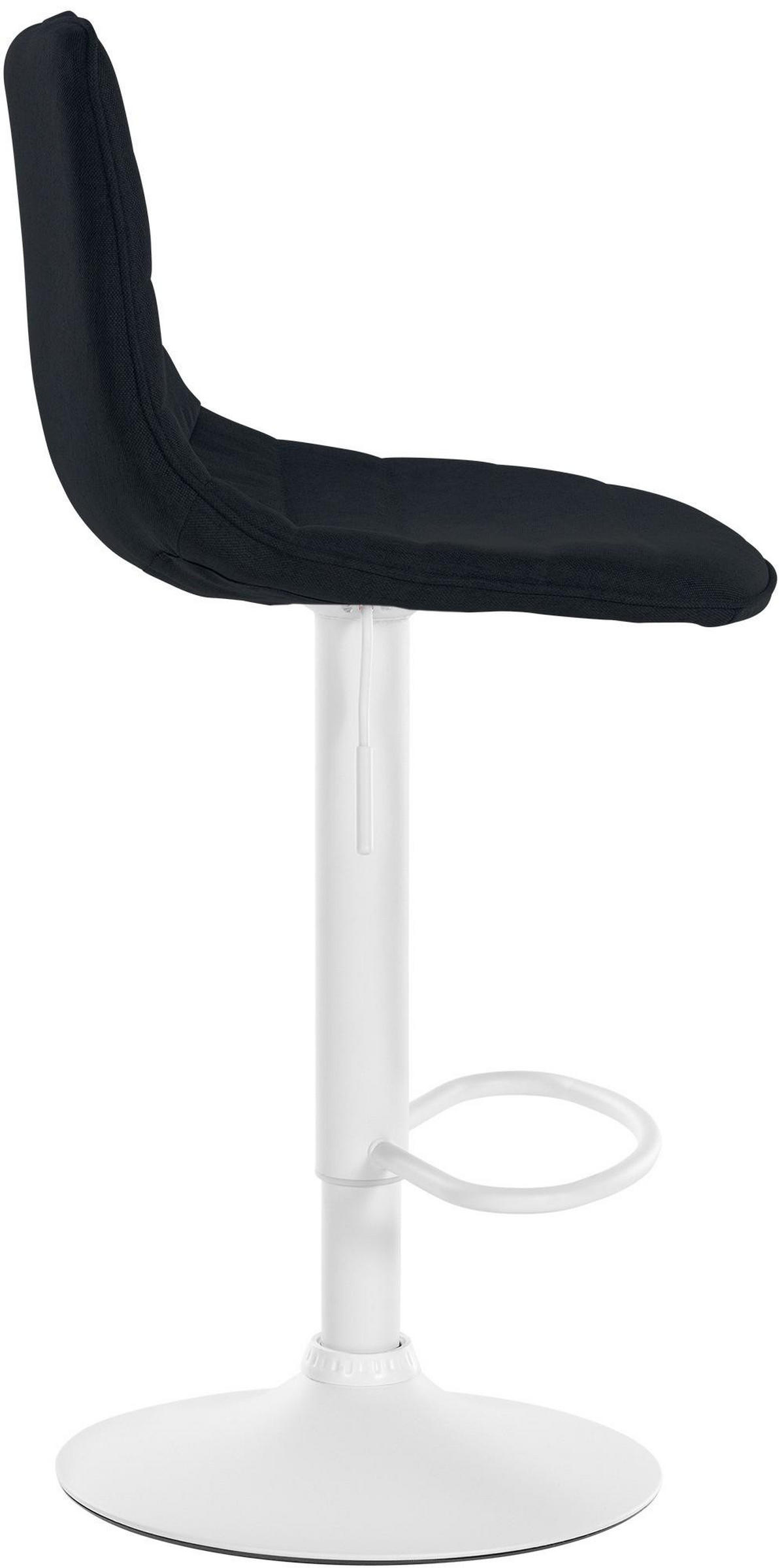 BARHOCKER 2er Set Stoff schwarz - Schwarz, Textil/Metall (45/89/46cm) - CLP