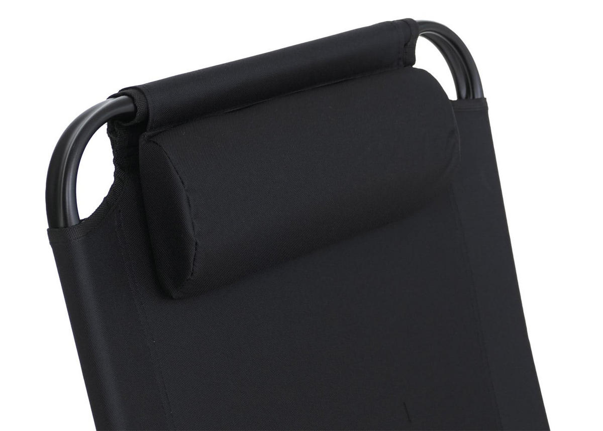 CAMPINGSTUHL Schwarz - Schwarz, Metall (61/85/67cm) - MCW