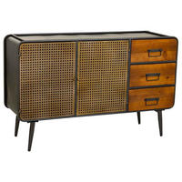 SIDEBOARD aus Metall, Braun, 120x40x75 - Braun, Metall (120/75/40cm) - Wanderlust