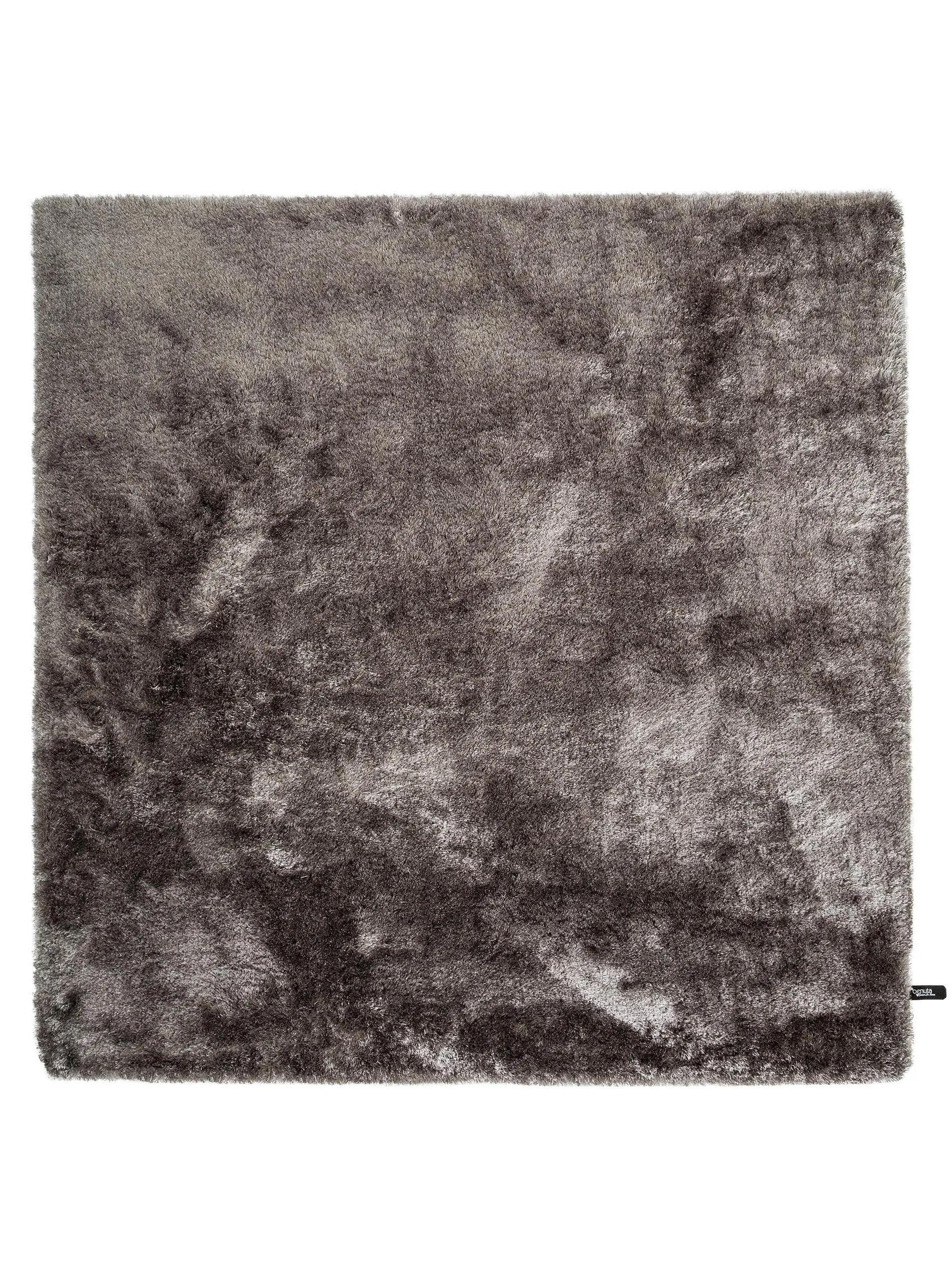benuta Hochflorteppich Grau 150x150 cm