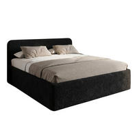 POLSTERBETT 180x200 cm Bonnell-Matratze H2 Bouclé Schwarz - Schwarz, Textil (180/200cm) - Home Collective