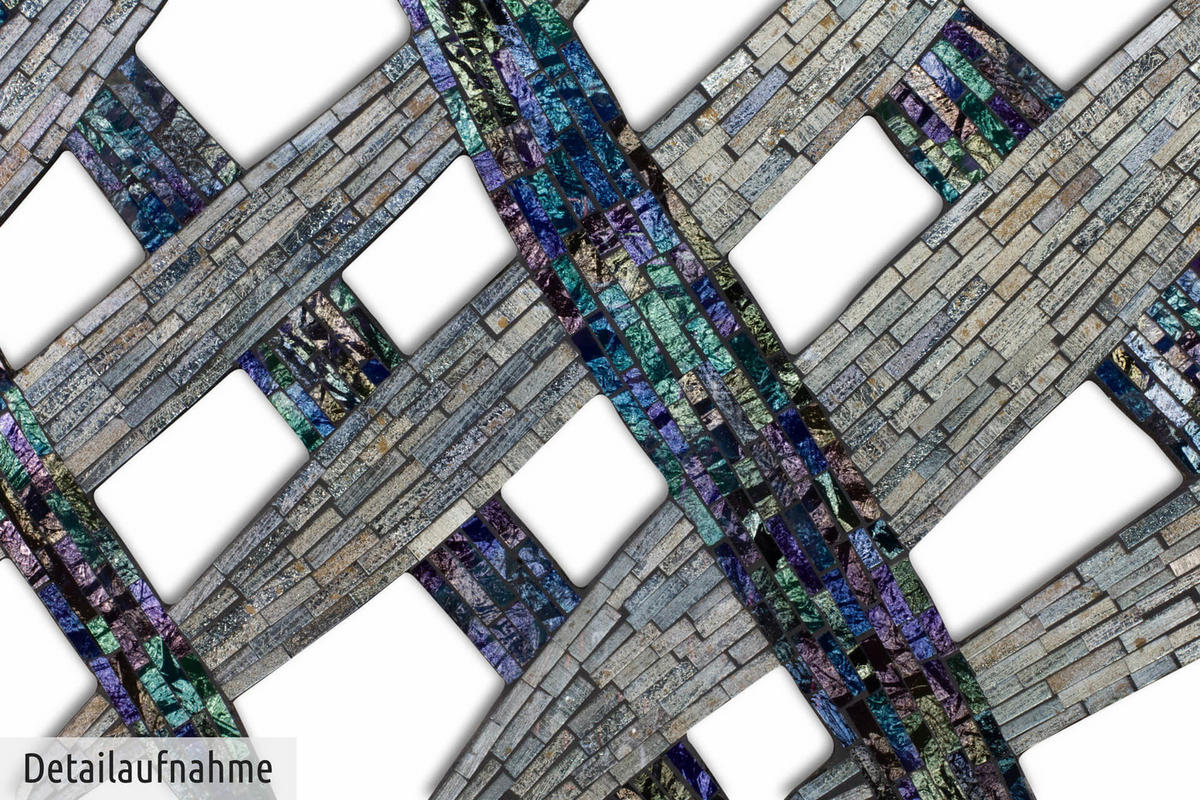 MOSAIK-WANDBILD Lila 114/62 cm - Braun, Glas (114/62cm) - KUNSTLOFT