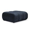 POUF Chenille Stoff Blau - Blau/Schwarz, Holzwerkstoff/Kunststoff (94/40/89cm) - Makamii