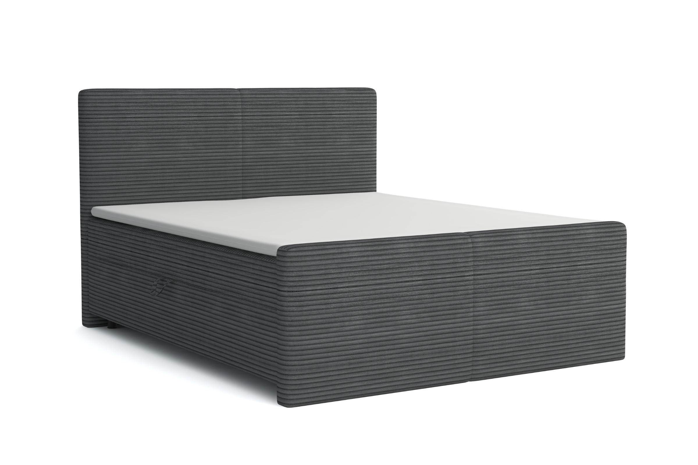 Deine Möbel 24 Boxbett Dunkelgrau 200x200 cm