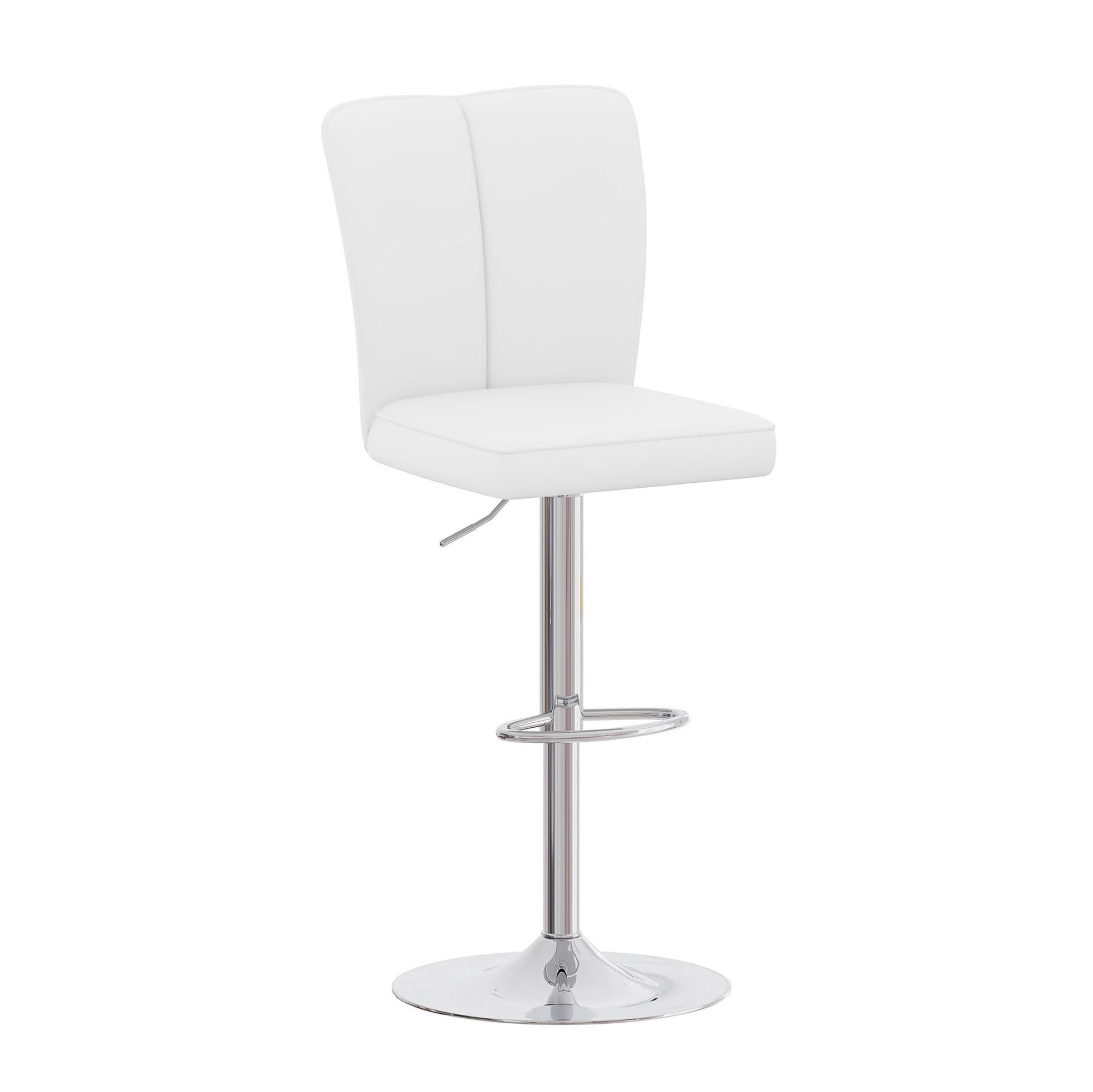BARHOCKER 2er-Set 63–85 cm Weiß mit 360° Drehung und Höhenverstellung - Weiß, Metall (44/117.5/44.5cm) - MIVRAY