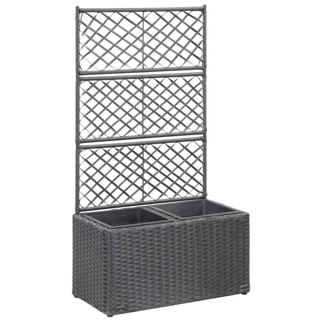 furnicato Hochbeet Schwarz 30x107x58 cm