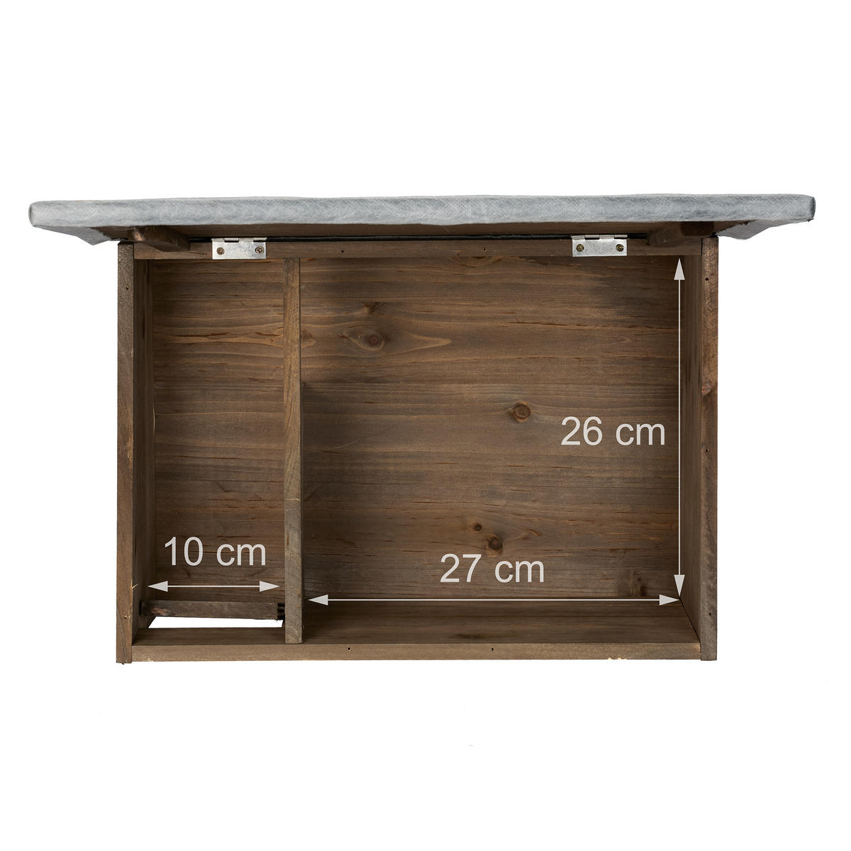 IGELHAUS - Dunkelbraun, Holz/Textil (46/21/34cm) - Relaxdays